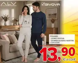 Todis Pigiama uomo Givova donna Alviero Martini offerta