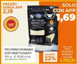 Todis Pecorino Romano DOP grattugiato offerta