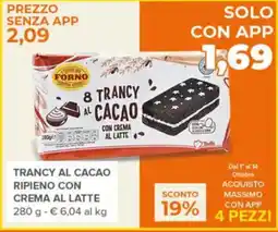 Todis Trancy al cacao con crema al latte offerta