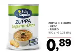 Todis Sole e Napule Zuppa Legumi e Orzo offerta