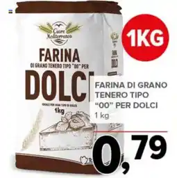 Todis Farina di grano tenero tipo "00" per dolci Cuore Mediterraneo offerta