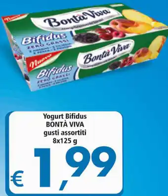 Yogurt Bifidus Bontà Viva Gusti Assortiti 8x125 g