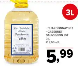 Todis Vino Varietale d'Italia Chardonnay Torrio offerta