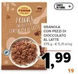 Todis Granola con pezzi di cioccolato al latte offerta