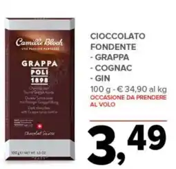 Todis Camille Bloch Cioccolato Fondente Grappa offerta