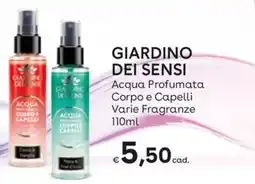 Idea bellezza Giardino dei sensi acqua profumata corpo e capelli offerta