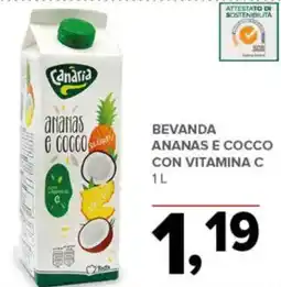 Todis Canaria bevanda ananas e cocco offerta
