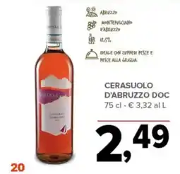 Todis Cerasuolo d'Abruzzo DOC offerta