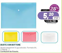 Buffetti Buste con bottone offerta