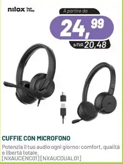 Buffetti Cuffie con microfono Nilox offerta