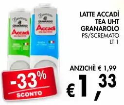 èccoMI Latte Accadì Tea UHT Granarolo offerta