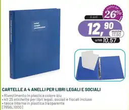Buffetti Cartelle a 4 anelli per libri legali e sociali offerta