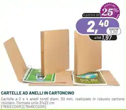 Buffetti Cartelle ad anelli in cartoncino offerta