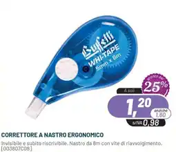 Buffetti Whi-tape correttore a nastro ergonomico offerta