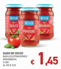 Coal Sugo De Cecco offerta