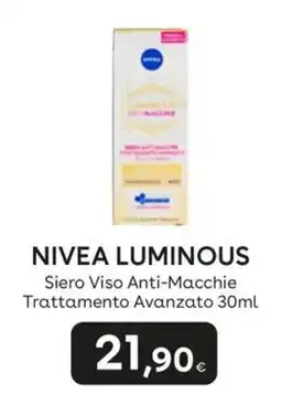 Idea bellezza Nivea Luminous Siero Viso Anti-Macchie offerta