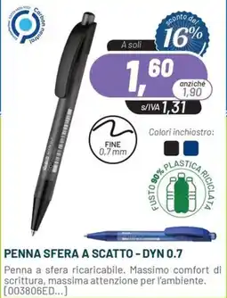 Buffetti Penna sfera a scatto - Dyn 0.7 offerta