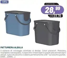 Buffetti Pattumiera Albula Rotho offerta