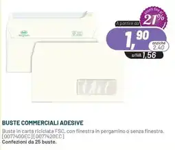 Buffetti Buste commerciali adesive offerta