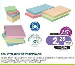 Buffetti Foglietti adesivi riposizionabili offerta