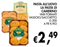 èccoMI Pasta all'uovo la pasta di Camerino offerta