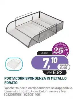 Buffetti Portacorrispondenza in metallo forato offerta