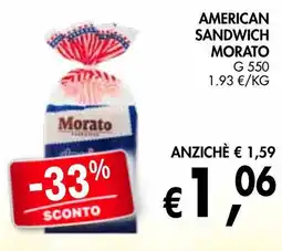 èccoMI American sandwich Morato offerta