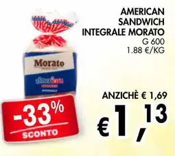 èccoMI American Sandwich Integrale Morato offerta