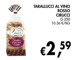 èccoMI Tarallucci al vino rosso Cirucci offerta