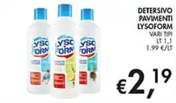 Coal Detersivo pavimenti Lysoform offerta