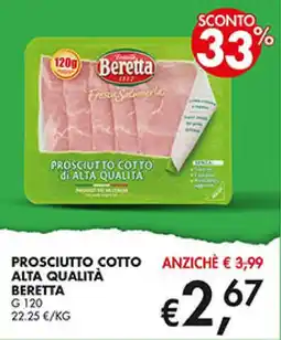 Coal Prosciutto cotto alta qualità Beretta offerta