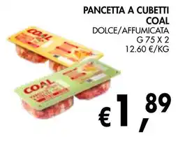 èccoMI Pancetta a cubetti Coal offerta