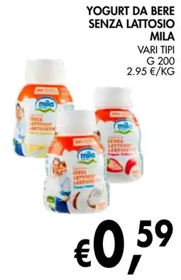 èccoMI Yogurt da bere senza lattosio Mila offerta