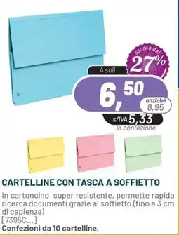 Buffetti Cartelline con tasca a soffietto offerta