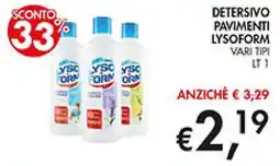 Superstore Coal Detersivo pavimenti Lysoform offerta