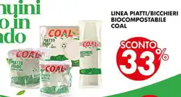 Superstore Coal Linea piatti/bicchieri biocompostabile Coal offerta