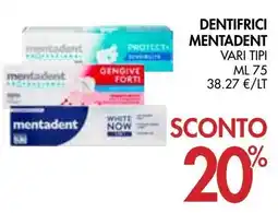 èccoMI Dentifrici Mentadent offerta