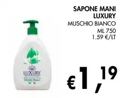 èccoMI Sapone mani luxury muschio bianco offerta