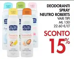 èccoMI Deodoranti spray Neutro Roberts offerta