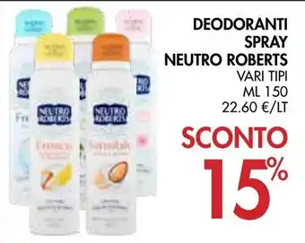 Deodoranti spray Neutro Roberts