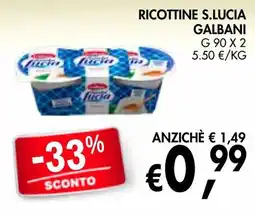 èccoMI Ricottine S.Lucia Galbani offerta