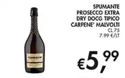 Superstore Coal Spumante Prosecco Extra Dry Docg Tipico Carpen' Malvolti offerta