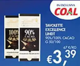 Superstore Coal Tavolette Excellence Lindt offerta