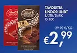 Superstore Coal Tavoletta Lindor Lindt Latte/Dark offerta