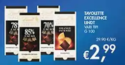Superstore Coal Tavolette Excellence Lindt offerta