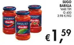 Superstore Coal Sugo Barilla vari tipi offerta