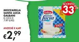 Superstore Coal Mozzarella Santa Lucia Galbani offerta