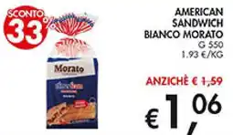 Superstore Coal American sandwich bianco Morato offerta