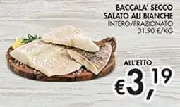 Coal Baccala' secco salato alle bianche offerta