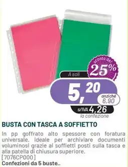 Buffetti Busta con tasca a soffietto offerta